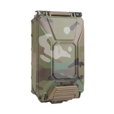 Imagem de AOTUMUT Estojo modular de armazenamento de bateria com inserções móveis, suporte organizador robusto MOLLE para baterias CR123, 18650, 18350, AAA,CR2032