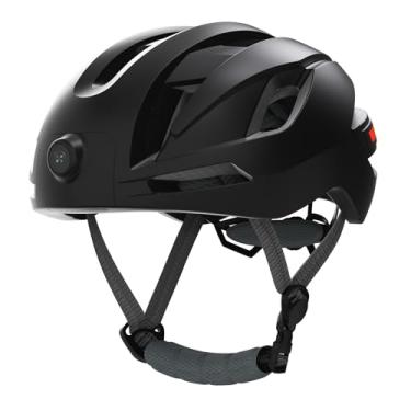 Imagem de Luocute Capacete de Bicicleta Inteligente, BT Habilitado Com Câmera 1080P, Luzes de Sinalização, Alto-falantes e Microfone Integrados, para Adultos, Homens, Mulheres, Segurança No (Preta)