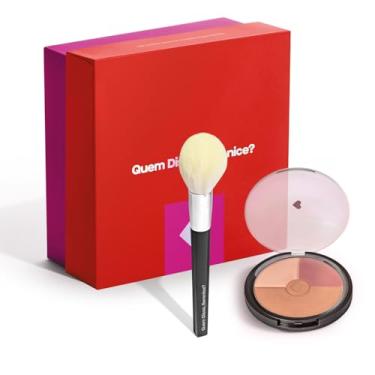 Imagem de Combo Presente: Pó Multiefeitos 18g + Pincel Multi Pó e Blush + Caixa Presenteável