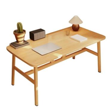 Imagem de Mesa de computador, mesa de estudo de escrita, mesa de laptop com tapetes antiderrapantes, cantos arredondados, pernas de mesa de aço carbono economizam espaço, mesa de escritório em casa, mesa