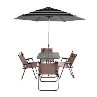 Imagem de Conjunto Jardim BG Mesa/Cadeira/Guarda sol Milagres Belfix - BEL FIX