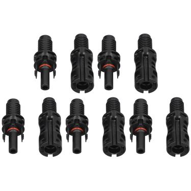 Imagem de Generic Conectores de Ramificação Solar Conector de Extremidade da Placa de Cabeçalho Fêmea Macho Durável de para Painéis Solares IP68 à Prova D'água - 5 Conjuntos para Conexão de Painel Solar