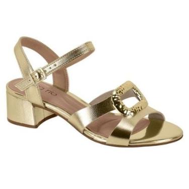 Imagem de Sandalia Feminina Beira Rio Conforto Salto Médio Bloco Festa Ref: 8345.645-Feminino