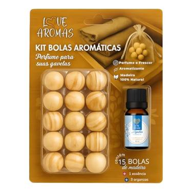 Imagem de Kit 15 Bolinhas Aromáticas Com 1 Essência e 3 Saquinhos de Organza Branco | Essência Aromatizante | Odorizador Aromatizador de Ambientes, Aromaterapia Para Difusores Elétricos (Essência Algodão)
