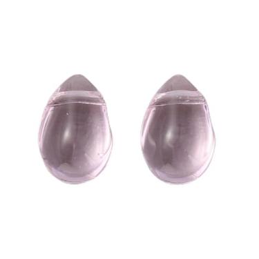 Imagem de 25 peças de pingentes de vidro transparente de lavanda em forma de gota de água colorida perfurada na parte superior para pulseira faça você mesmo, colar, brinco, artesanato, joias, suprimentos 9 x