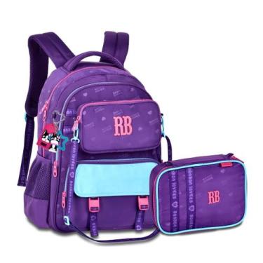 Imagem de Mochila com Estojo Box KIt Escolar Feminino Rebecca Bonbon - Clio Styl