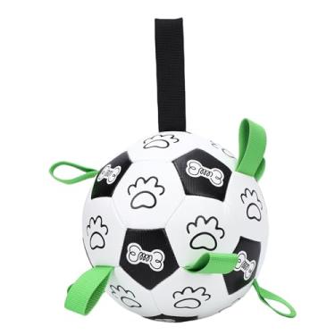 Imagem de GLOGLOW Brinquedo do Filhote de Cachorro da Bola de Futebol, Bola Interativa Robusta do Cão da Prova do Rasgo Com Desenhos Animados Brincalhões para o Treinamento Exterior das Raças