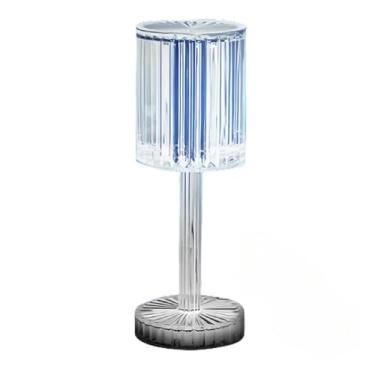 Imagem de Luminária Led Touch Abajur Cristal Cúpula Acrílico Usb Projeção Mesa Sensor Touch