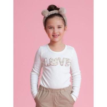 Imagem de BLUSA RIBANINHA LOVE BORDADO PÉROLAS E CRISTAIS PITUCHINHUS-Feminino