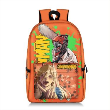 Imagem de Mochila escolar Anime Schoolbag Chainserras para crianças