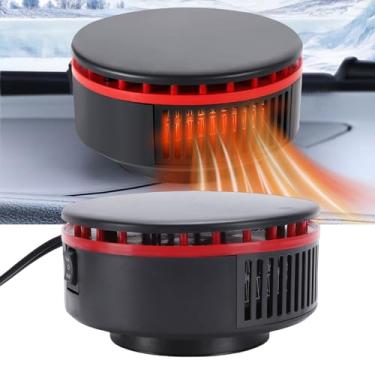 Imagem de Asixxsix Aquecedor de Carro Portátil, 12V 150W Aquecimento Rápido Ventilador Giratório de 360 ​​graus para Degelo de Pára- e Conforto Interior, Com Plugue de Isqueiro