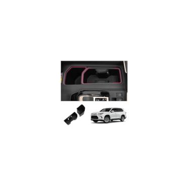 Imagem de Para Toyota Grand Highlander 2026 2025 2024 suporte de copo de console central, suporte de copo de carro de silicone para acessórios interiores Grand Highlander, preto, 2 peças