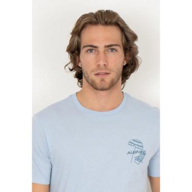 Imagem de Camiseta Aleatory Estampada Relax Azul Claro-Masculino