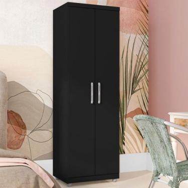 Imagem de Armário Multiuso Sabrina 2 Portas AJL Móveis, Preto