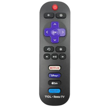 Imagem de Ceybo Controle remoto original de substituição OEM para Smart TV TCL Roku com teclas de atalho Netflix, Disney+, Apple TV e Prime Video