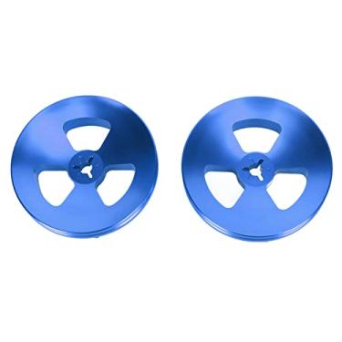 Imagem de Akozon Adaptador de Eixo óptico de Hub NAB de 1 par de 1/4 de Polegada para Studer ReVox, Akai - Carretel de Base Polida de Alumínio para Abridor de Fita de Carretel para Carregamento Universal