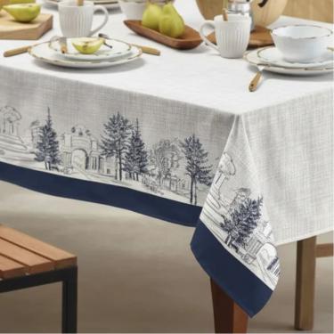 Imagem de Toalha de Mesa Teka Basic 4 Lugares Quadrada Estampada 1,40m x 1,40m