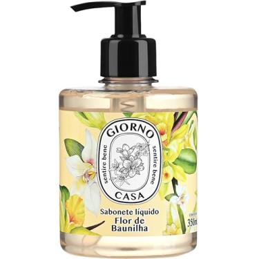 Imagem de Sabonete Líquido Para as Mãos, Flor de Baunilha, Giorno Casa, 350 ml, Amarelo