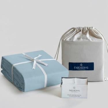 Imagem de Fabdreams Conjunto de lençóis King Size 100% algodão orgânico percal | Contagem de 300 fios | Certificado GOTS | Algodão de fibra longa | Fresco e respirável | Cabe em bolsos profundos de até 43 cm |