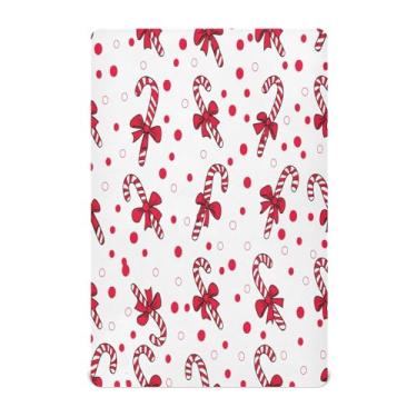 Imagem de JUZIHAI Lençol de berço de Natal para meninos e meninas, macio, respirável, elástico, 132 x 71 cm, lençol aconchegante para berço padrão e cama infantil