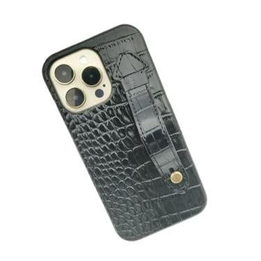 Imagem de IRTGFG Para iPhoe 15plus, alça de pulso adequada, capa de celular, suporte, capa de couro (para iPhoe 15plus/preto)