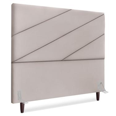 Imagem de Cabeceira Queen 160 Cm Com Frame Cristal Suede Cinza Claro Artte Cinza Claro