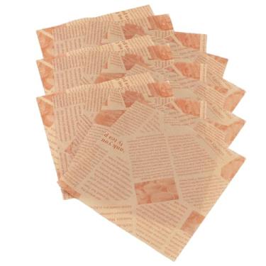 Imagem de Fabater de Envolvimento de Sanduíche à Prova de Graxa Antiaderente 500 Folhas para Fritar Alimentos de Cozimento, Adequado para Churrasco de Reunião Em Casa, Material de Polpa (Impressão de jornais