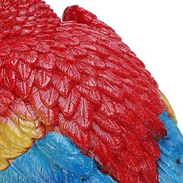 Imagem de Generic Papagaio Brinquedo Realista Escultura de Jardim Decoração de Parede para Casa Desktop Fotografia Adereços Resina Azul Esquerda 31cm (Nº 1 vermelho à direita)
