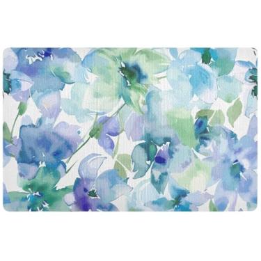 Imagem de TSENQUE Tapete de porta personalizado em aquarela pastel engraçado tapete absorvente lamacento, tapetes grandes para porta externa para entrada externa, tapete de porta frontal 81 x 50 cm