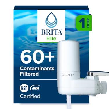 Imagem de Brita Sistema de filtro de água com torneira de água e sistema de filtragem de torneira com lembrete de mudança de filtro, reduz chumbo, livre de BPA, serve apenas em torneiras padrão
