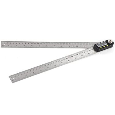 Imagem de Localizador de ângulo Digital LED, Medidor Métrico Imperial de Aço Inoxidável 360° para Carpinteiro Com Display LED, Escala Gravada a para Medição Precisa