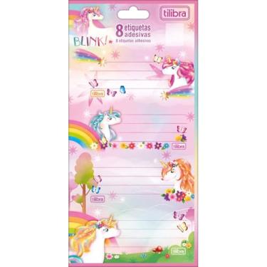 Imagem de Tilibra - Etiqueta Escolar Adesiva Blink", pacote com 8 unidades