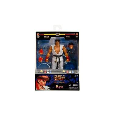 Imagem de Jada - Street Fighter II Ryu, figura articulada, 15 cm, com mãos e cabeça intercambiáveis, acessórios e 20 pontos articulados (253252025)