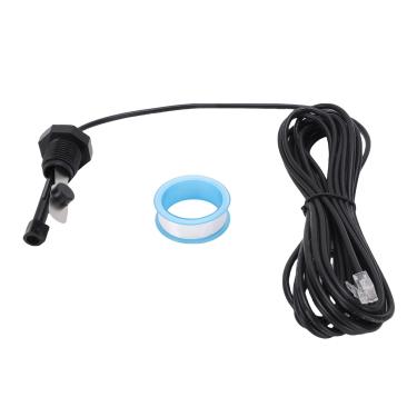 Imagem de Eujgoov Sensor de Fluxo do de Sal, Interruptor de Fluxo de Piscina Com Cabo de 15 Pés, Material de Aço Premium, Adequado para Detecção de água Em Tempo Real