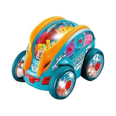 Imagem de Brinquedo De Carro Elétrico Musical 3D Luminoso Rotativo Colorido Para