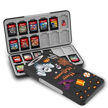 Imagem de NANANINO Game Card Case for Nintendo Switch&Switch OLED,Customized Halloween Theme Pattern Switch Game Card Case with 24 Game Card Slots and 24 Micro SD Card Slots - Halloween