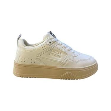 Imagem de Tenis Unissex Chillibeans Conforto Casual Plataforma Street Retrô Couro Antiderrapante 2588 Branco-Masculino