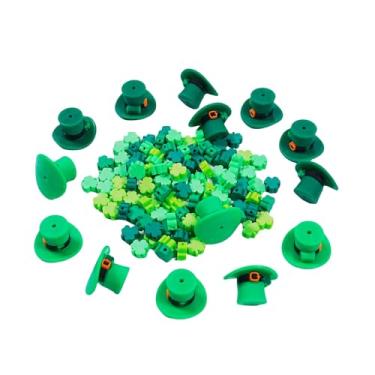 Imagem de Kit de contas focais de silicone para Dia de São Patrício, 120 peças, contas de silicone para canetas, canetas soltas de borracha, contas focais de borracha, para fabricação de joias, pulseira, colar,