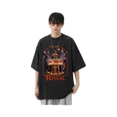 Imagem de Camiseta Masculina De Verão Em Algodão Estilo Hip Hop, Respirável, Cor
