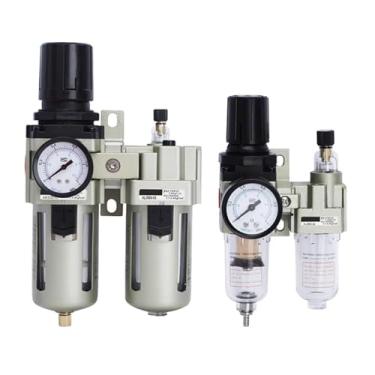 Imagem de AC2010-02 AC3010-03 AC4010-04 Válvula reguladora de pressão pneumática separador de água de óleo drenagem manual para filtro de ar do compressor 1 peça (AC3010-03 com 10 mm, filtro de fibra)