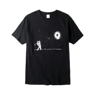 Imagem de Camiseta Masculina De Verão De Algodão Com Estampa Engraçada De Astron