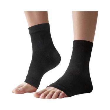 Imagem de Meias De Compressão Unissex Sem Dedos Para Neuropatia, Fascite Plantar