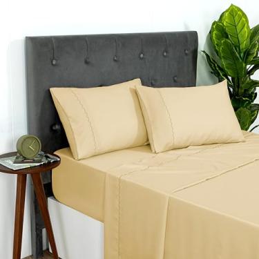 Imagem de Dreamology Conjunto de lençóis Tencel California King Size, 100% Tencel Lyocel, lençóis de eucalipto, lençóis de cetim macios, respiráveis e refrescantes para pessoas que dormem quentes, lençóis de