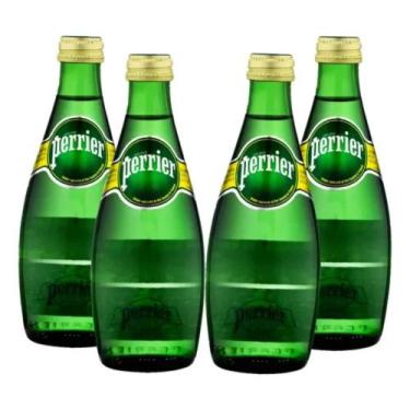 Imagem de Kit 4 garrafas água mineral com gás perrier 750ml  sabor marcante e qu