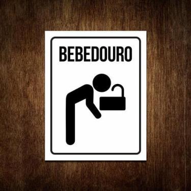 Imagem de Placa Sinalização Bebedouro Construção Beber Aguá Segurança - Sinalizo