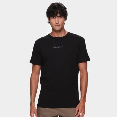 Imagem de Camiseta Tommy Jeans Linear Masculina, Preto, G