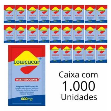 Imagem de Adoçante Diet Multi Adoçante Lowçucar Em Sachê De 500mg Caixa Com 1000