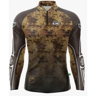 Imagem de Camisa Camuflada Manga Longa Com Proteção Solar UV50+ Tecido Leve - Ki