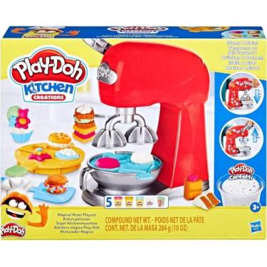 Imagem de Kit Massinha 5 potes e Kitchen Creations misturador Play doh Hasbro F4