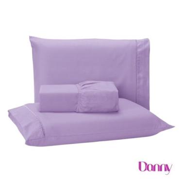 Imagem de Jogo de Lençol Ponto Palito Cama Casal 3 Peças Micropercal 400 Fios - 